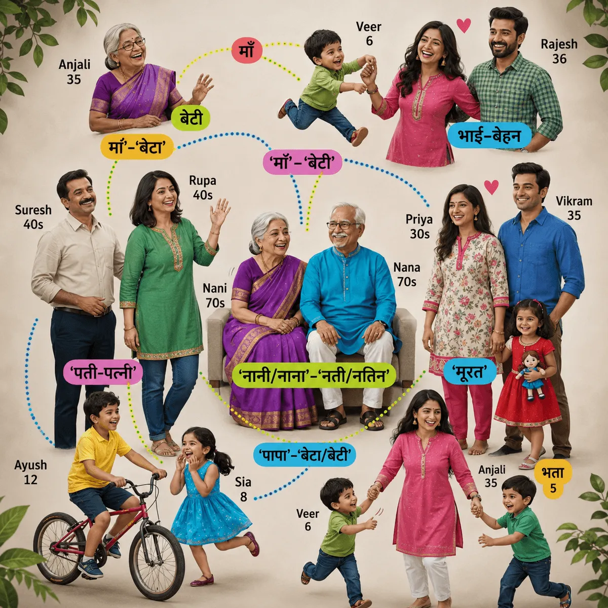 Mama Ki Wife Ko Kya Bolte Hain — Indian family relationship connections map